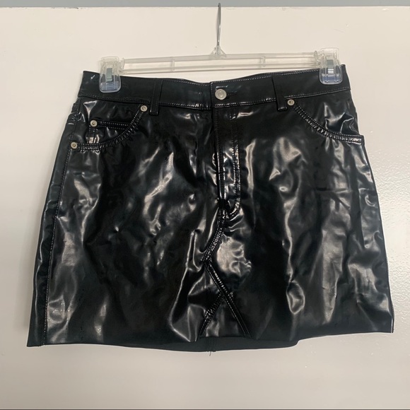 Topshop Vegan Leather Mini Skirt - Picture 4 of 4